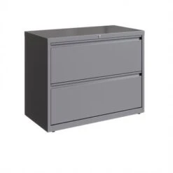 Hirsh 36 In Wide, 2 Drawer, HL8000 Series, Arctic Silver - Grey