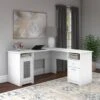 Cabot L-shaped 60-inch Computer Desk - White