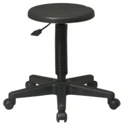 Office Star Products Work Smart Intermediate Backless Stool - Backless Urethane Seat Stool With Nylon Base