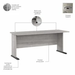 Studio A 72W Computer Desk By Bush Business Furniture - Storm Gray -Office Storage Sales c6fa786a 033c 461a a100 3da9714ce453