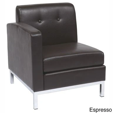 Office Star Products Wall Street Armchair - Wall Street Armchair LAF, Espresso Faux Leather 1 Office Star Products Wall Street Armchair - Wall Street Armchair LAF, Espresso Faux Leather