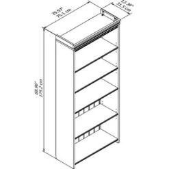 Fairview Antique White 5-shelf Bookcase - Antique - Shiplap Gray/Pure White -Office Storage Sales c93e2b77 2d0c 43c1 8c0c 2c697245d2b1