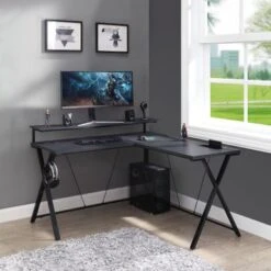Checkpoint Battlestation L Shaped Gaming Desk With RGB LED Lights - Grey 15 Checkpoint Battlestation L Shaped Gaming Desk With RGB LED Lights - Grey -Office Storage Sales ca4afc80 32a1 43aa 8ac2 9f008c738e84