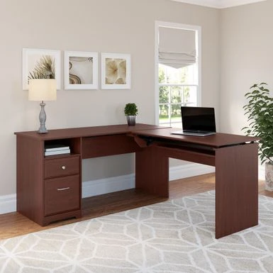 60W 3-position L-shaped Sit To Stand Desk By Bush Furniture - White 20 60W 3-position L-shaped Sit To Stand Desk By Bush Furniture - White - Image 20