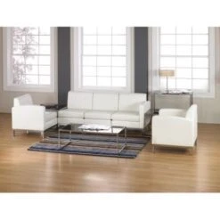 Wall Street Faux Leather Armless Chair - Wall Street Armless Chair, Smoke Faux Leather -Office Storage Sales cba68ee9 3ab4 4dc4 ad53 9bafa6e4998f