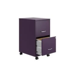 Space Solutions 18" 2 Drawer Mobile Smart Vertical File Cabinet, Teal - Silver - Letter -Office Storage Sales cd2ca86a 50ca 44f6 9401 74be46b37418