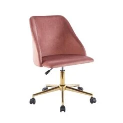 Porthos Home Ryo Swivel Office Chair, Velvet, Gold Chrome Legs - Grey -Office Storage Sales cda221f0 7c77 4ab4 9fb6 636f632512c0