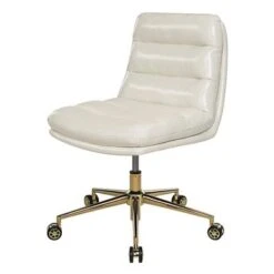 Legacy Office Chair In Faux Leather With Gold Base - Cream -Office Storage Sales ce6720e2 1a42 4034 9f2f 7336ebd5cc8f