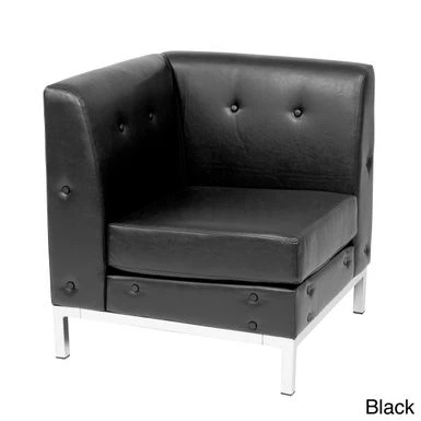 Wall Street Faux Leather Corner Chair - Wall Street Corner Chair, Espresso Faux Leather 2 Wall Street Faux Leather Corner Chair - Wall Street Corner Chair, Espresso Faux Leather - Image 2