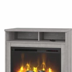 400 Series 32W Electric Fireplace By Bush Business Furniture - Storm Gray -Office Storage Sales cef1be5d 49a0 459a 85fe 8cd3a412e1a7