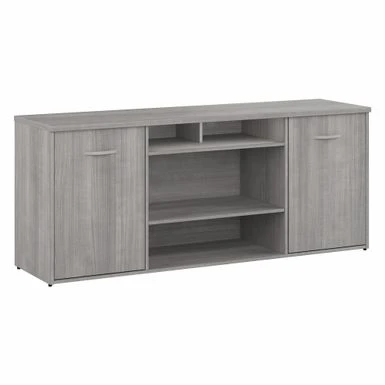 Studio C 72W Storage Cabinet With Doors By Bush Business Furniture - Platinum Gray 2 Studio C 72W Storage Cabinet With Doors By Bush Business Furniture - Platinum Gray - Image 2