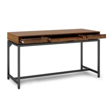 WYNDENHALL Devlin SOLID HARDWOOD Industrial 60 Inch Wide Desk - Hickory Brown 14 WYNDENHALL Devlin SOLID HARDWOOD Industrial 60 Inch Wide Desk - Hickory Brown - Image 14