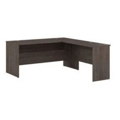 Ridgeley 65W L Shaped Desk By Bestar - Charcoal Maple -Office Storage Sales d1c1669b 4aec 4369 be13 c739903b0010