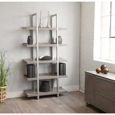 Rye Studio Tivoli Contemporary Open Bookcase With 5 Shelves - Espresso 1 Rye Studio Tivoli Contemporary Open Bookcase With 5 Shelves - Espresso