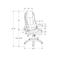 Office Chair/ Adjustable Height/ Swivel/ Ergonomic/ Armrests/ Computer Desk/ Work/ Metal/ Pu Leather Look/ Black/ Contemporary/ Modern -Office Storage Sales d1dd9a27 f1d7 4733 af64 c02b63cdc873