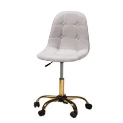 Baxton Studio Kabira Contemporary Glam And Luxe Velvet Fabric And Gold Metal Swivel Office Chair - Blush Pink, Gold -Office Storage Sales d20fe266 a452 43b9 b860 3598c7c9f3b7