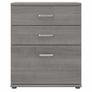 Universal Storage Cabinet With Drawers By Bush Business Furniture - Platinum Gray 4 Universal Storage Cabinet With Drawers By Bush Business Furniture - Platinum Gray - Image 4