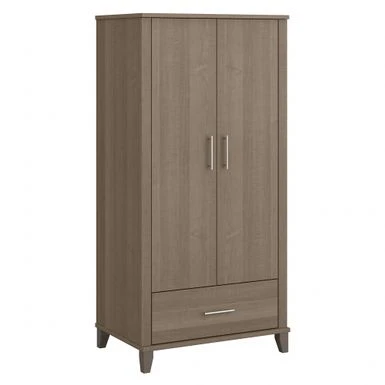 Somerset Tall Storage Cabinet With Doors And Drawer By Bush Furniture - Platinum Gray 3 Somerset Tall Storage Cabinet With Doors And Drawer By Bush Furniture - Platinum Gray - Image 3