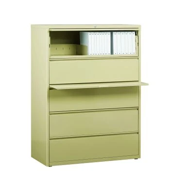 8000 Series 42" Wide 5-Drawer Lateral File Cabinet, Putty - Locking - Beige - Steel/Metal 2 8000 Series 42" Wide 5-Drawer Lateral File Cabinet, Putty - Locking - Beige - Steel/Metal - Image 2