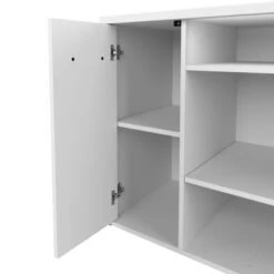 Studio C 48W Storage Cabinet With Doors By Bush Business Furniture - White -Office Storage Sales d3c9384c a8a9 4406 9993 3c3033414b31