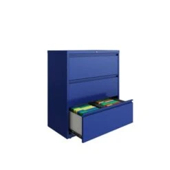Hirsh 36 In Wide, 3 Drawer, HL8000 Series, Classic Blue - Blue -Office Storage Sales d3e76a19 7bb6 49c7 b907 576a175bb4b0