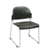 Stack Chair With Plastic Seat And Back - Black