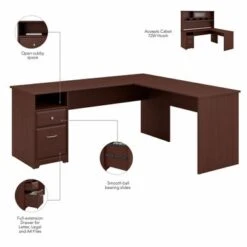 72W L-shaped Computer Desk With Drawers By Bush Furniture - Ash Gray -Office Storage Sales d47e5f22 de94 473f bcd3 aeeb342810ae