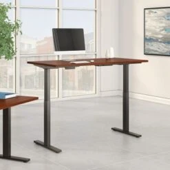 Move 60 Series 60W X 30D Height Adjustable Standing Desk - Mocha Cherry/Black Powder Coat 36 Move 60 Series 60W X 30D Height Adjustable Standing Desk - Mocha Cherry/Black Powder Coat -Office Storage Sales d49790bb f219 4227 93a9 6fd5587372bb