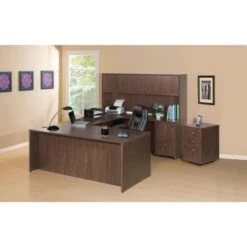Lorell Essentials Series FF Fixed Walnut Pedestal - Brown - Letter -Office Storage Sales d50665da 5020 4114 a953 8809dbf22888