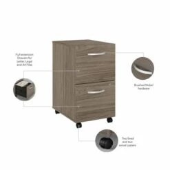 Hybrid 2 Drawer Mobile File Cabinet By Bush Business Furniture - Black Walnut -Office Storage Sales d562adfc 059f 4270 a7b2 5e27147356aa