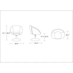 Hopper Swivel Adjustable Height Chair - Grey -Office Storage Sales d6010343 a950 4057 b9e2 a3d9f0fc4e50