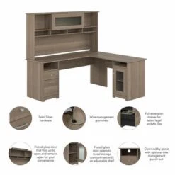 Cabot 72W L Shaped Desk With Hutch And Storage By Bush Furniture - Ash Gray 22 Cabot 72W L Shaped Desk With Hutch And Storage By Bush Furniture - Ash Gray -Office Storage Sales d65a8d2b 94e3 45bf 8e47 70ae678ccf95