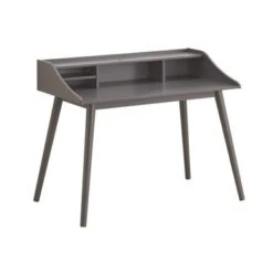 4 Compartment Writing Desk In Grey - Grey