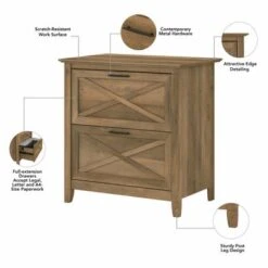 Key West 2 Drawer Lateral File Cabinet By Bush Furniture - Linen White Oak -Office Storage Sales d6be4f15 8b3f 4f3d ae87 e2c6697d840e