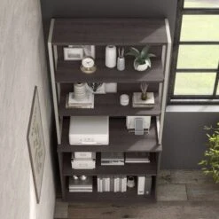 Hybrid 36W Bookcase Hutch By Bush Business Furniture - Storm Gray -Office Storage Sales d6c1e09a 9a20 4db4 9c9f 53a681bf0965
