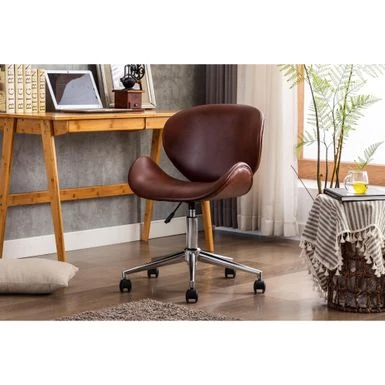 Porthos Home Rudi Office Chair, PU Or Fabric Or Velvet Upholstery, Chrome Legs - Grey Fabric 3 Porthos Home Rudi Office Chair, PU Or Fabric Or Velvet Upholstery, Chrome Legs - Grey Fabric - Image 3