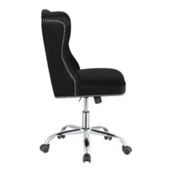 Upholstered Tufted Office Chair Black And Chrome -Office Storage Sales d6d0804b 843e 418f b08f 0777aef02c53