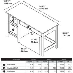 Computer Desk With Drawers In Pure White - White -Office Storage Sales d6f17b8e 8cb4 4c83 b932 8985738f847a