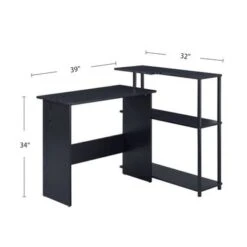 Wooden Writing Desk With Side Shelf - Antique White And Black 23 Wooden Writing Desk With Side Shelf - Antique White And Black -Office Storage Sales d93daa8c ed77 417d 9dc6 8a7bdcfec416