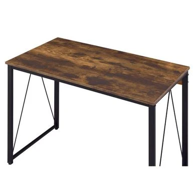 Wooden Top Writing Desk With Metal Frame - Black 5 Wooden Top Writing Desk With Metal Frame - Black - Image 5