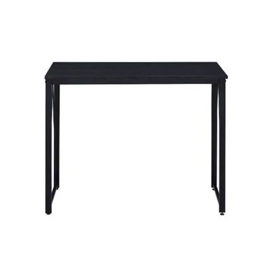 Wooden Top Writing Desk With Metal Frame - Black 1 Wooden Top Writing Desk With Metal Frame - Black