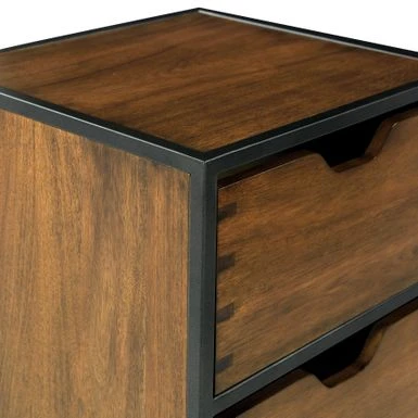 Carbon Loft Maloney 3-drawer Storage Cabinet - Walnut Finish - Walnut 5 Carbon Loft Maloney 3-drawer Storage Cabinet - Walnut Finish - Walnut - Image 5