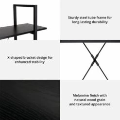 Glitzhome Casual 3-5 Tier Etagere Storage Bookcase Ladder Bookshelf - Walnut-4.6FT-H Shape -Office Storage Sales ddc03db5 a37d 41ea 87b4 70c9fea3c980