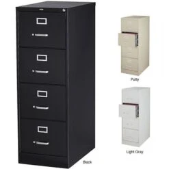 Hirsh 25-inch Deep 4-drawer Legal-size Commercial Vertical File Cabinet - Beige