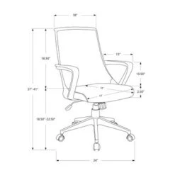 Office Chair/ Adjustable Height/ Swivel/ Ergonomic/ Armrests/ Computer Desk/ Work/ Metal/ Mesh/ Black/ Grey/ Contemporary/ Modern -Office Storage Sales df4b0439 5b53 4594 a5ff febd4eb94735