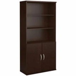 Series C 36W 5 Shelf Bookcase With Doors By Bush Business Furniture - Natural Cherry/Graphite Gray -Office Storage Sales df9b0b88 b422 47cb 8c18 aeb6e5b46658