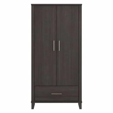 Somerset Tall Storage Cabinet With Doors And Drawer By Bush Furniture - Platinum Gray 16 Somerset Tall Storage Cabinet With Doors And Drawer By Bush Furniture - Platinum Gray - Image 16