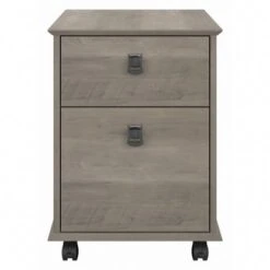 Homestead Farmhouse Mobile File Cabinet By Bush Furniture - Linen White Oak -Office Storage Sales e0120226 4946 4364 9f27 6c98173f37d2
