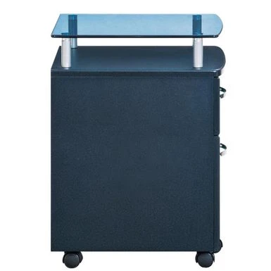 Porch & Den Capilano Glass Top Rolling File Cabinet - Graphite 8 Porch & Den Capilano Glass Top Rolling File Cabinet - Graphite - Image 8