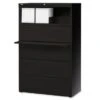 Lorell Black 5-drawer 42-inch Wide Telescoping Suspension Lateral Files - Letter - Black